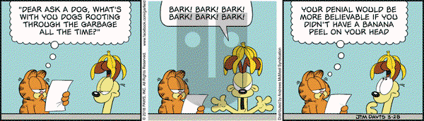 Garfield - Wednesday March 28, 2018 Comic Strip