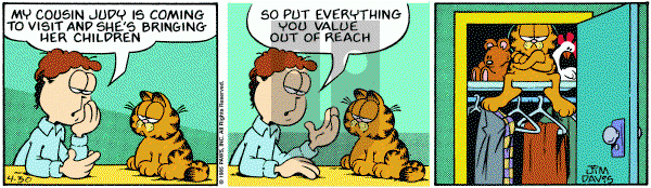 Garfield on Tuesday April 30, 1985 Comic Strip