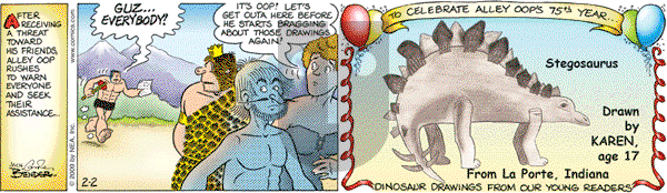 Alley Oop on Monday February 2, 2009 Comic Strip