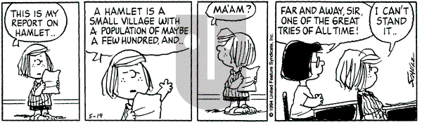 Peanuts on Thursday May 19, 1994 Comic Strip