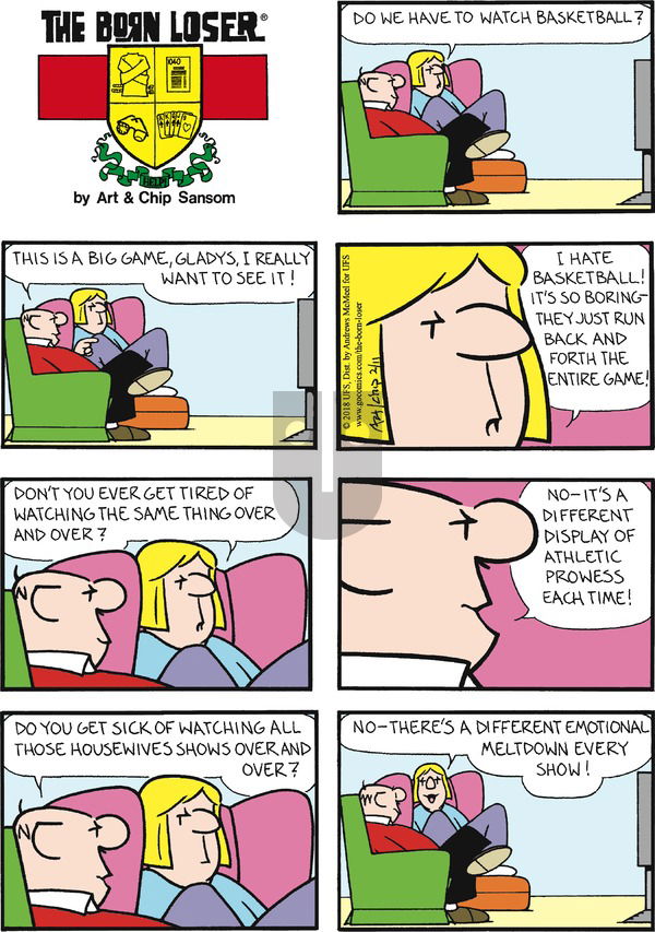 The Born Loser on Sunday February 11, 2018 Comic Strip
