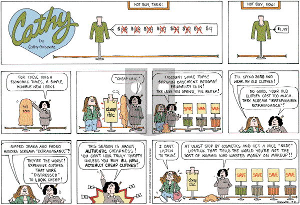 Cathy Classics - Sunday September 21, 2008 Comic Strip