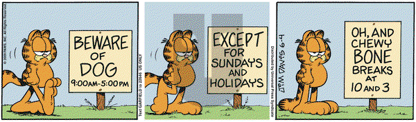 Garfield on Thursday June 4, 2009 Comic Strip