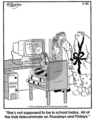 Close to Home on Thursday November 30, 1995 Comic Strip