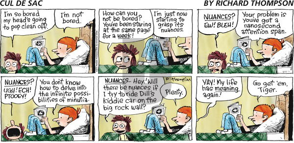 Cul de Sac - Sunday May 17, 2015 Comic Strip