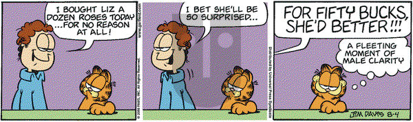 Garfield on Monday August 4, 2008 Comic Strip