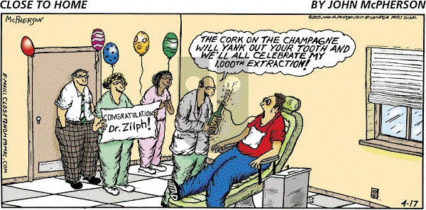Close to Home on Sunday April 17, 2005 Comic Strip