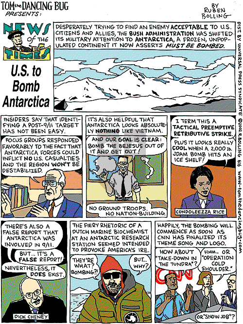 Tom the Dancing Bug on Saturday September 28, 2002 Comic Strip