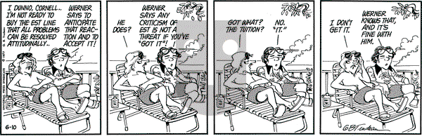 Doonesbury on Friday June 10, 1977 Comic Strip