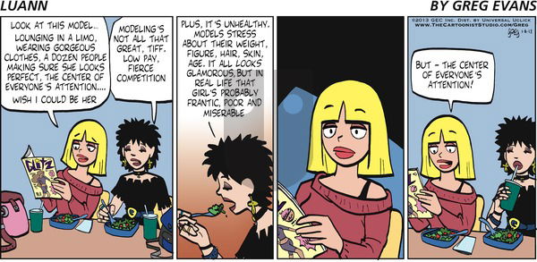 Luann on Sunday January 6, 2013 Comic Strip