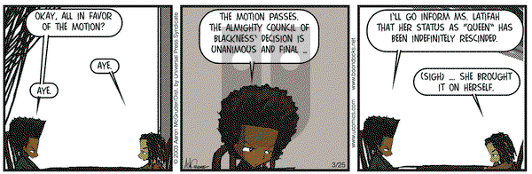 The Boondocks - Tuesday March 25, 2003 Comic Strip