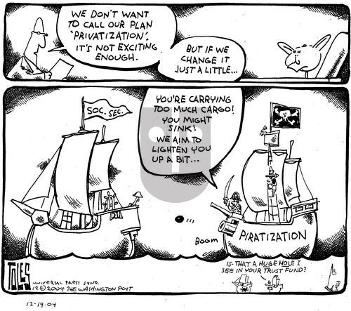 Tom Toles on Sunday December 19, 2004 Comic Strip