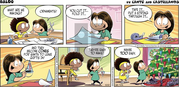 Baldo on Sunday December 20, 2015 Comic Strip