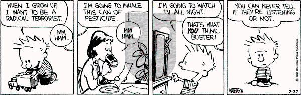 Calvin and Hobbes on Thursday February 27, 1986 Comic Strip
