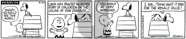 Peanuts on Thursday September 24, 1964 Comic Strip