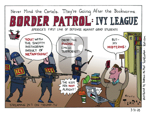 Ted Rall on Monday March 31, 2025 Comic Strip