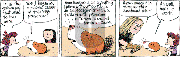 Cul de Sac on Thursday July 30, 2015 Comic Strip