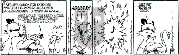 Over the Hedge on Tuesday June 26, 2001 Comic Strip