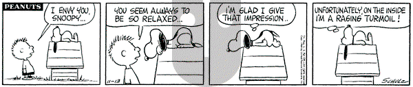Peanuts on Friday November 13, 1964 Comic Strip