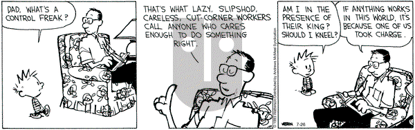 Calvin and Hobbes - Wednesday July 26, 2023 Comic Strip