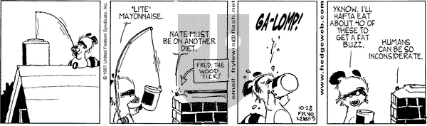 Over the Hedge on Tuesday October 28, 1997 Comic Strip
