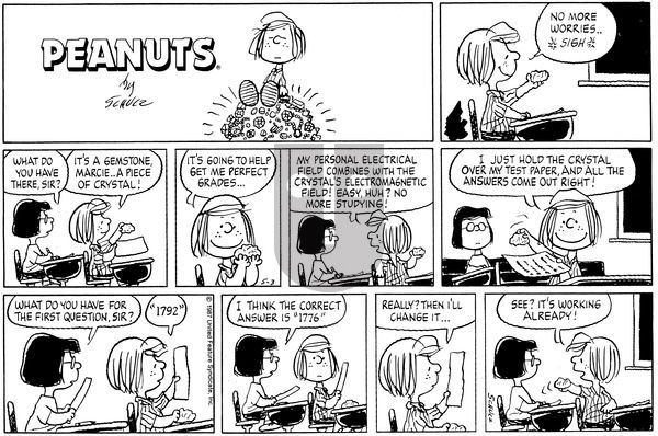 Peanuts on Sunday May 3, 1987 Comic Strip