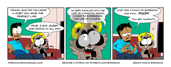 Little Fried Chicken and Sushi on Monday May 26, 2025 Comic Strip