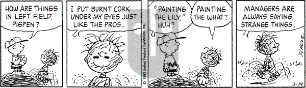 Peanuts - Friday March 19, 1993 Comic Strip