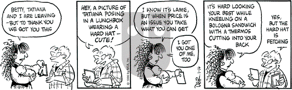 Betty on Tuesday January 16, 1996 Comic Strip