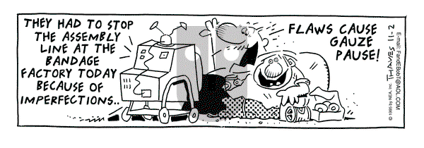 Frank and Ernest on Thursday November 2, 1995 Comic Strip