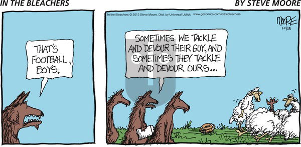 In the Bleachers on Sunday October 28, 2012 Comic Strip