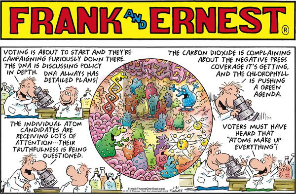 Frank and Ernest on Sunday January 31, 2016 Comic Strip
