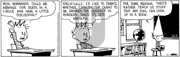 Calvin and Hobbes - Thursday June 1, 2023 Comic Strip