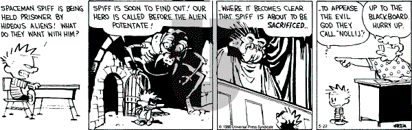 Calvin and Hobbes - Tuesday May 22, 1990 Comic Strip