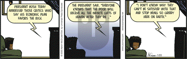 The Boondocks on Thursday January 20, 2005 Comic Strip
