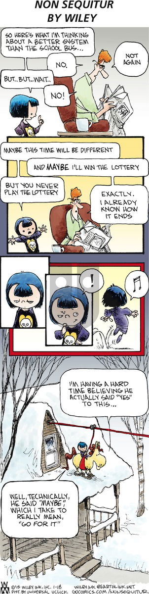 Non Sequitur on Sunday January 18, 2015 Comic Strip