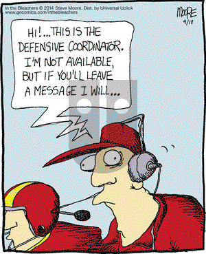 In the Bleachers on Thursday September 18, 2014 Comic Strip