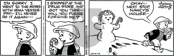 Nancy on Wednesday January 8, 2003 Comic Strip