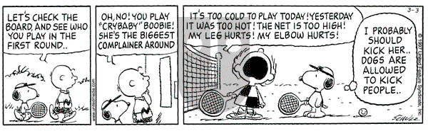 Peanuts on Monday March 3, 1997 Comic Strip