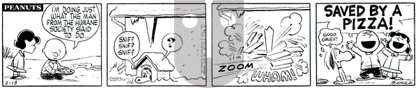 Peanuts - Saturday February 13, 1960 Comic Strip