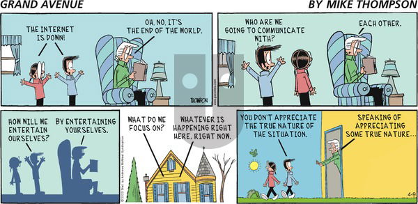 Grand Avenue on Sunday April 9, 2023 Comic Strip