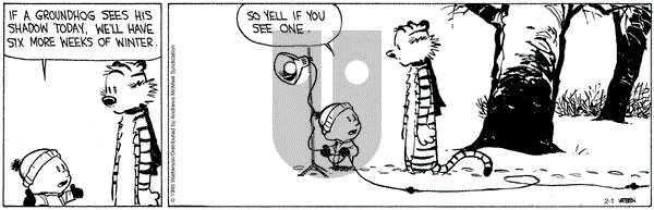 Calvin and Hobbes on Saturday February 1, 2025 Comic Strip