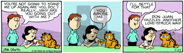 Garfield on Tuesday April 22, 1980 Comic Strip