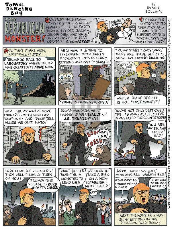 Tom the Dancing Bug on Friday May 13, 2016 Comic Strip