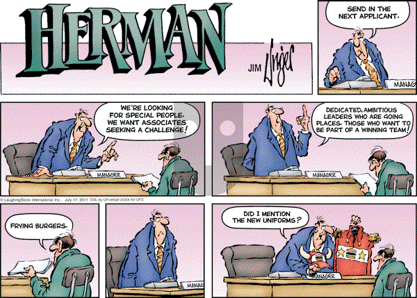Herman on Sunday July 17, 2011 Comic Strip