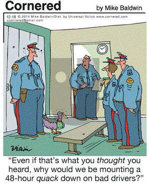Cornered on Thursday December 18, 2014 Comic Strip