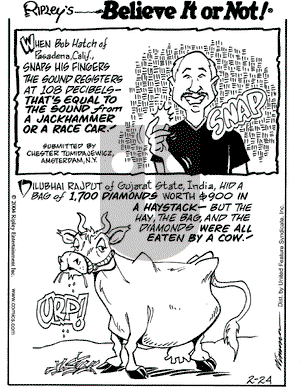 Ripley's Believe It or Not on Tuesday February 24, 2004 Comic Strip