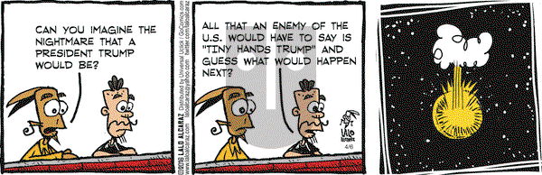 La Cucaracha on Wednesday April 6, 2016 Comic Strip