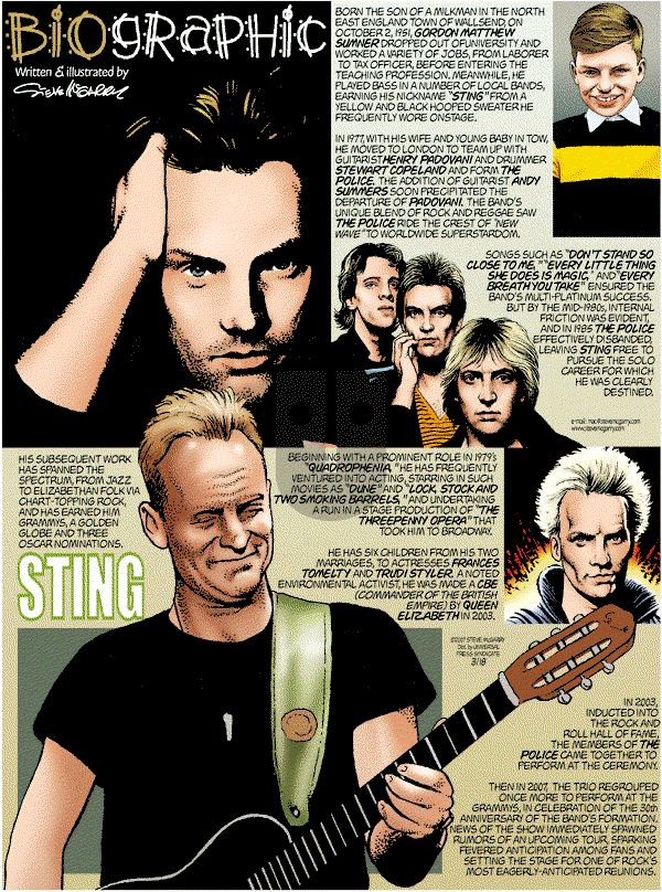 Biographic on Sunday March 18, 2007 Comic Strip