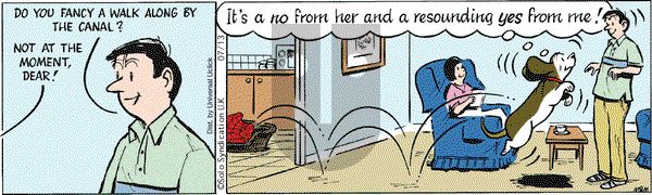 Fred Basset on Monday July 13, 2015 Comic Strip